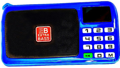 

CRETO SM-53 MIni FM Radio Speaker with LED Torch AUX/MicroSD/USB Player FM Radio(Blue)