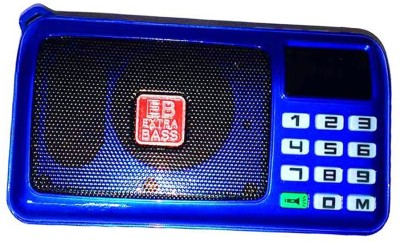 

CRETO SM-53 Mini FM Radio Speaker With Torch Support MicroSD, AUX & USB FM Radio(Blue)