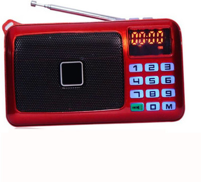

CRETO Music Player SM-53 FM Radio With LED Torch USB/AUX/SD Card Player FM Radio(Red)