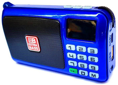 

CRETO SM-53 FM Radio Speaker USB/AUX/SD Card Player With LED Torch FM Radio(Blue)