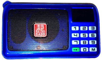 

CRETO SM-53/ FM Radio With LED Torch Support USB,AUX & SD Card FM Radio(Blue)