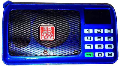 

CRETO SM-53 Portable Multimedia FM/Radio with Torch Support USB,Aux & SD Card FM Radio(Blue)