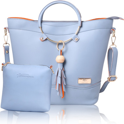 Shining star Women Blue Hand-held Bag(Pack of: 2)