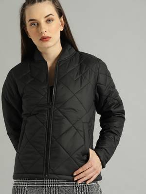 Full Sleeve Solid Women Quilted Jacket