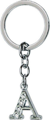 BORING Alphabet Letter A Metal Design Key Chain