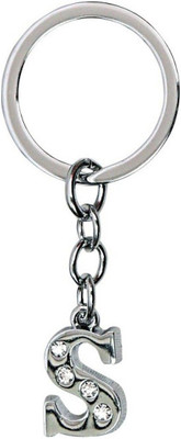 BORING Alphabet Letter S Metal Design Key Chain