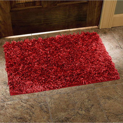 Casanest Rubber Door Mat(Red, Small)