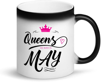 MUGKIN Special Queens are born in May Magic Color Changing-393 Ceramic Coffee Mug(350 ml)