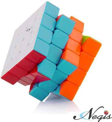 Authfort 4x4x4 Stickerless Magic Rubick Cube with Adjustable Tightness CB32(1 Pieces)