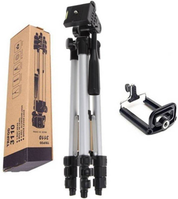 Zeom ™ Premium Quality Tripod Stand 360 Degree 940mm Extendable Stretch 3110 Portable Digital Camera Mobile Stand Holder Camcorder Tripod Stand Lightweight Aluminum Flexible Portable Three-way Head Tripod (Silver & Black, Supports Up to 1500) Tripod(Black, Silver, Supports Up to 1500 g)