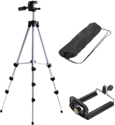 Buy Genuine 3110 Universal Camera Tripod with Mobile Clip Holder For All Smartphones Tripod Kit(Multicolor, Supports Up to 3000)
