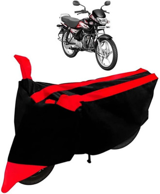 ELECTRIBLES Two Wheeler Cover for Hero(CD deluxe, Black, Red)