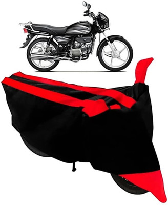 ELECTRIBLES Two Wheeler Cover for Hero(Splendor Pro, Black, Red)