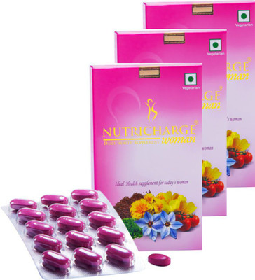 Nutricharge Daily Health supplement for Woman (Pack of 3)(3 x 30 Tablets)