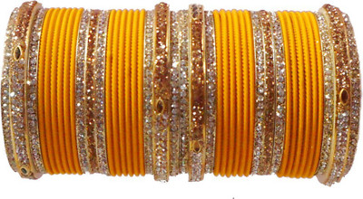 PRETTY GEMS Metal Zircon Bangle Set(Pack of 42)