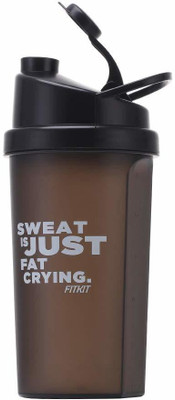 Fitkit shaker 600 ml Shaker(Pack of 1, Black, Plastic)