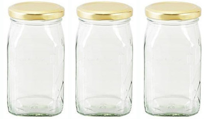 GIFTBASHINDIA Glass Grocery Container  - 400 ml(Pack of 6, Clear)