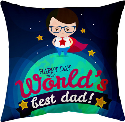 Tarun Crafts Father's Day Microfibre Solid Floor Cushion Pack of 1(Multicolor)