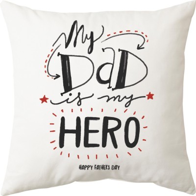 Tarun Crafts Father's Day Microfibre Quotes Floor Cushion Pack of 1(Multicolor)