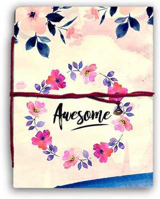 alDivo Handmade Diary Notebook With Floral Awesome Design Printed Cover A5 Diary Unruled 160 Pages(Pink)