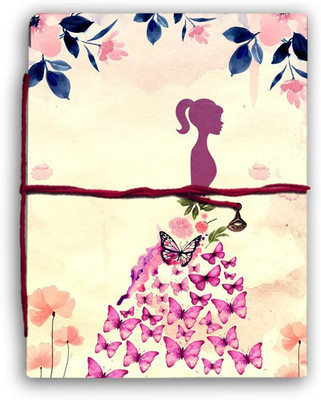 alDivo Handmade Diary Notebook With Dream Girl Design Printed Cover A5 Diary Unruled 160 Pages(Pink)