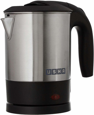 

Usha 3710,1350W Electric Kettle(1 L, silver with black)