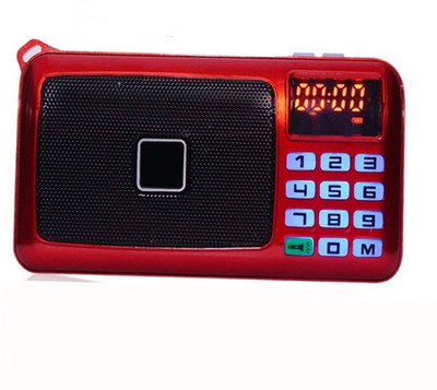 

CRETO SM-53 Radio FM With LED Flashlight USB/AUX/SD Card Player FM Radio(Red)