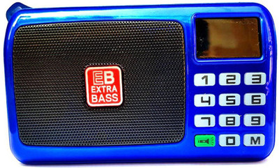 

CRETO SM-53 FM Radio Player With LED Torch USB/AUX/SDCard Player FM Radio(Blue)