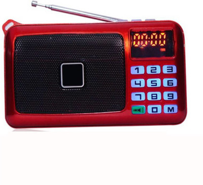 

CRETO SM-53 FM Radio With Inbuilt Torch Light Mp3/USB/AUX/SD Card Player FM Radio(Red)