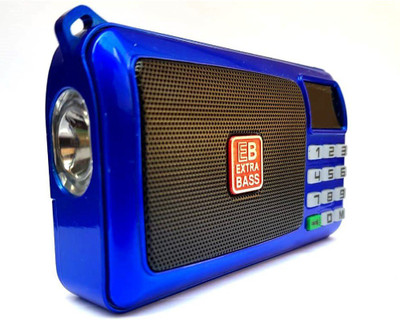 

CRETO SM-53 FM Radio Multimedia Speaker With LED Torch Support USB, AUX & SD Card FM Radio(Blue)