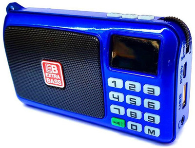 

CRETO SM-53 Portable Radio FM USB/AUX/TF Card Player with Inbuilt Torch FM Radio(Blue)