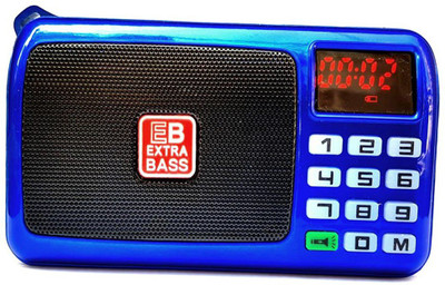 

CRETO SM-53 FM Radio USB Player With LED Torch Support AUX & SD Card FM Radio(Blue)