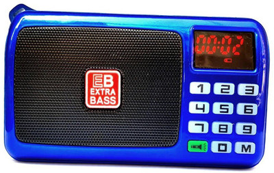 

CRETO SM-53 FM Radio USB Player With Inbuilt Torch Support SD Card & AUX FM Radio(Blue)