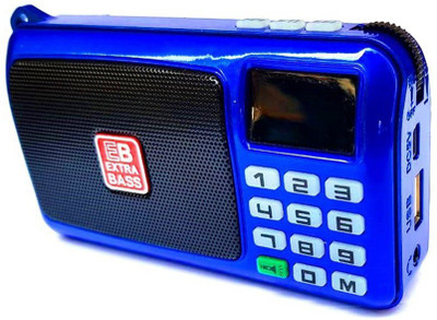 

CRETO SM-53 Fm Radio with Inbuilt Torch Support USB, AUX & SD Card FM Radio(Blue)
