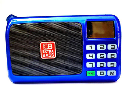 

CRETO SM-53 FM Radio With LED Torch USB/AUX/SDCard Player FM Radio(Blue)