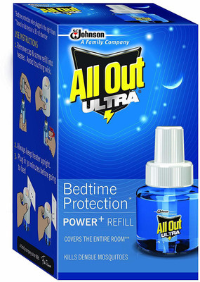 All Out Ultra Refill 45ml (Pack of 2) Mosquito Vaporiser Refill(2 x 45 ml)