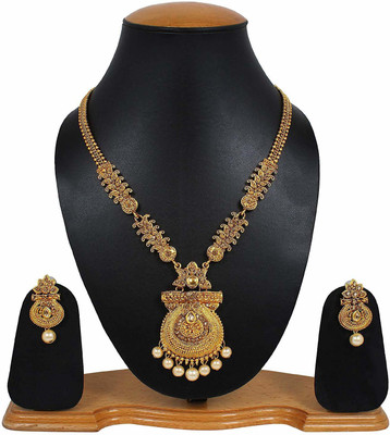 Shining Diva Metal Gold-plated Copper Jewellery Set(Pack of 1)