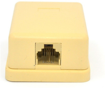 

RIVER FOX 2 Pcs Single Port Telephone Rosette Junction Surface Lan Adapter(100 Mbps)