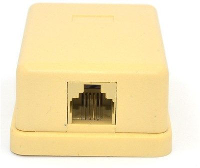 

RIVER FOX 5 Pcs Single Port Telephone Rosette Junction Surface Lan Adapter(100 Mbps)