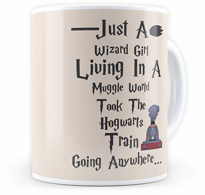 Mc Sid Razz Harry Potter Coffees of Wizard Girl Ceramic Coffee Mug(350 ml)