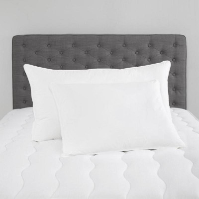 Angel Mommy Microfibre Solid Sleeping Pillow Pack of 2(White)
