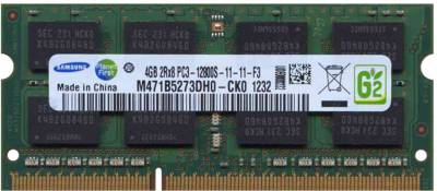 SAMSUNG 1600Mhz, Laptop RAM DDR3 4 GB (Dual Channel) Laptop (M471B5273DH0-CK0 , PC3-12800S)