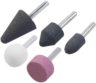 DIY Crafts Grinding Stone Set of 5 Pc Stone Rotary Grinding Bits 1/4 Inch Shank for Polishing Shapes Rotary Bit Set(5 Bits)