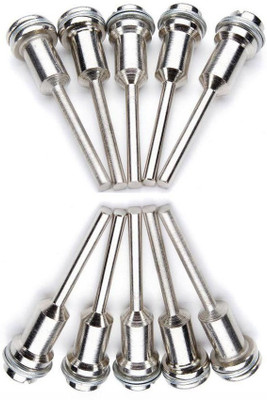 DIY Crafts Silver Carbon Steel Screw Rotary Tool Mandral Set of 10 Rotary Bit Set(10 Bits)