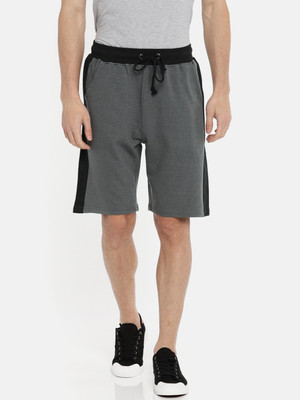 ARISE Color Block Men Grey Regular Shorts