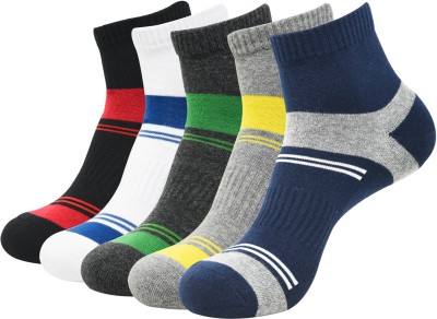 BALENZIA Men Color Block, Striped Ankle Length(Pack of 5)