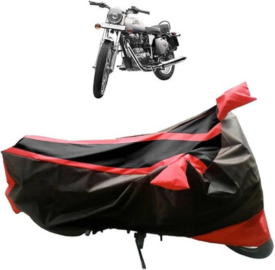 ELECTRIBLES Two Wheeler Cover for Royal Enfield(Bullet 500, Black, Red)