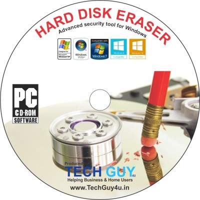 

TechGuy4u Disk Eraser -Wipe Format Delete Destroy Clean Your PC Hard Disk Data for Windows(Life Time, 1 PC)