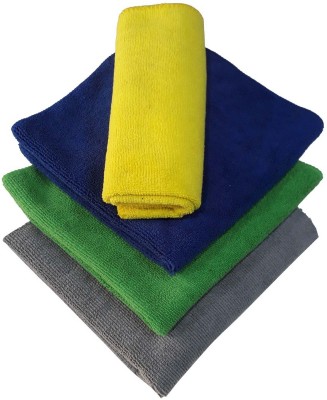 NATURE SKY Microfiber Vehicle Washing  Cloth(Pack Of 4, 270 GSM)