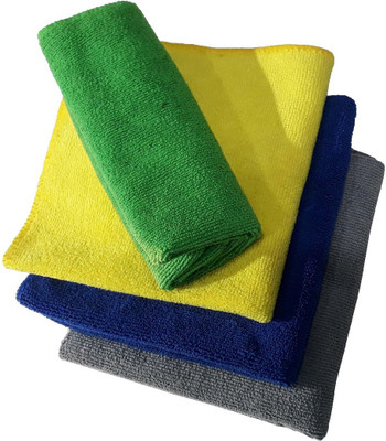 Yashoda lining store Wet and Dry Microfiber Cleaning Cloth(4 Units)
